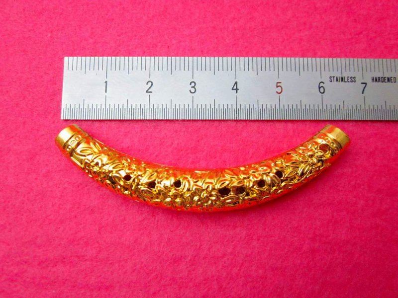 画像3: ビーズクラブ ロンデル メタルビーズ 金 半円 フラワー 64mm 1個 メタルビーズ ブレスレット 金具 金属ビーズ パーツ (3)