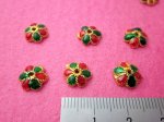 画像3: ビーズクラブ 座金 ビーズキャップ 2色花びら 6枚 金 10mm 10個 ブレスレット 天然石 パーツ (3)