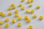 画像2: ビーズクラブ ロンデル メタルビーズ 立体 薔薇 ばら 金 6mm 50個 ブレスレット ネックレス 金具 金属ビーズ パーツ  (2)