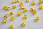 画像3: ビーズクラブ ロンデル メタルビーズ 立体 薔薇 ばら 金 6mm 50個 ブレスレット ネックレス 金具 金属ビーズ パーツ  (3)