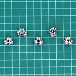 画像3: ビーズクラブ ロンデル メタルビーズ 花 みつまた シルバー 50個 5mm ブレスレット ネックレス 金具 金属ビーズ パーツ  R-036 (3)