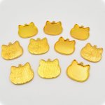 画像3: 1個 ビーズクラブ レジン ミール皿 ねこ ネコ 猫 ゴールド フレーム 29mm 台座 フレーム メタルパーツ (3)