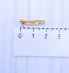画像3: ビーズクラブ ブローチピン 金具 台座 ゴールド 10個 19mm ペンダント ハンドメイド パーツ 素材 (3)