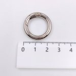 画像2: 5個 カラビナ 丸型 25mm 銀 キーホルダー おしゃれ ポーチ 手芸 パーツ ハンドメイド ビーズクラブ (2)