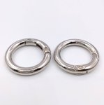 画像3: 5個 カラビナ 丸型 25mm 銀 キーホルダー おしゃれ ポーチ 手芸 パーツ ハンドメイド ビーズクラブ (3)