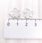 画像2: ビーズクラブ チャーム エンゼルフィッシュ 古代銀 10個セット 12mm (2)