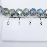 画像2: ビーズクラブ ガラスビーズ ボタンカット No.89 8mm くすみ水色 連売り ビーズパーツ ネックレス ブレスレット (2)