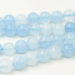 画像3: アクアマリン ラウンド 6mm 天然石 連売り 1連37cm 60粒 藍石 ビーズ パワーストーン 青 ブルー 水色 ハンドメイドパーツ ブレスレット 数珠 ネックレス ピアス リング ビーズクラブ (3)