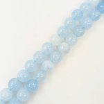画像5: アクアマリン ラウンド 6mm 天然石 連売り 1連37cm 60粒 藍石 ビーズ パワーストーン 青 ブルー 水色 ハンドメイドパーツ ブレスレット 数珠 ネックレス ピアス リング ビーズクラブ (5)