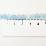 画像2: アクアマリン ラウンド 6mm 天然石 連売り 1連37cm 60粒 藍石 ビーズ パワーストーン 青 ブルー 水色 ハンドメイドパーツ ブレスレット 数珠 ネックレス ピアス リング ビーズクラブ (2)