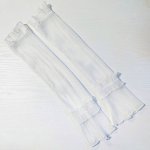 画像6: アームカバー レース生地 ホワイト 涼しい 48cm ゆったり 腕カバー 白色 ロング丈 ひんやり 無地 かわいい 日除け スポーツ おしゃれ レディース ビーズクラブ (6)