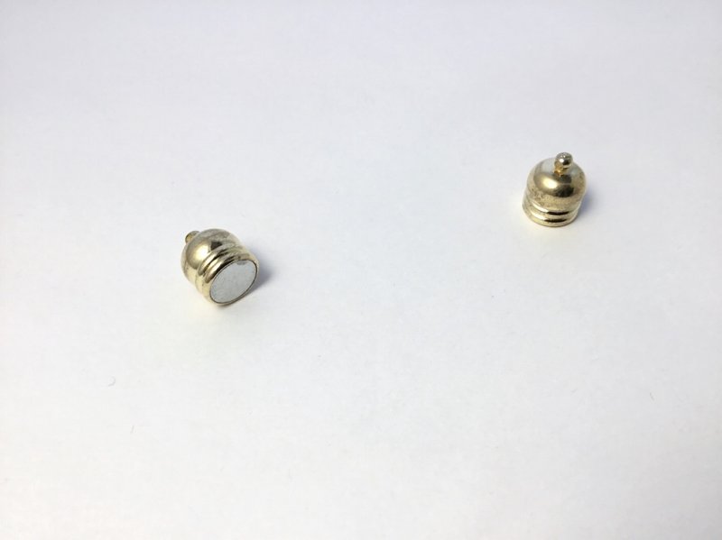 画像2: 5個 ビーズクラブ マグネットクラスプ NO.1 4本大 ゴールド 29mm ブレスレット ネックレス 磁石 留め金具 接続金具 基礎パーツ (2)