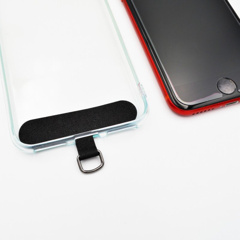 画像4: ビーズクラブ シート ホワイト 60mm 1個 金具付き スマホストラップ スマホショルダーストラップ用 単品 白色 ナイロン製 タグパッチ 携帯ストラップ ケースに挟んで使う (4)