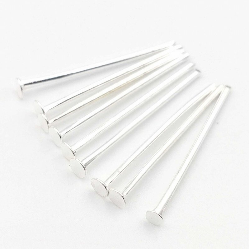 画像1: Tピン 20mm 古代銀 約300本 線径0.8mm 接続パーツ 基礎金具 材料 連結パーツ ハンドメイド アクセサリーパーツ ビーズクラブ (1)
