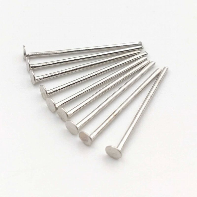 画像1: Tピン 20mm シルバー 銀 約300本 線径0.8mm 接続パーツ 基礎金具 材料 連結パーツ ハンドメイド アクセサリーパーツ ビーズクラブ (1)