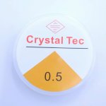 画像1: Crystal Tec シリコンゴム 0.5mm 12m巻 1本 ブレスレット用 透明 伸縮糸 ポリウレタンゴム オペロンゴム ビーズや天然石のブレスレットの作成や修理に ビーズクラブ (1)