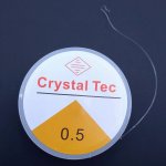 画像3: Crystal Tec シリコンゴム 0.5mm 12m巻 1本 ブレスレット用 透明 伸縮糸 ポリウレタンゴム オペロンゴム ビーズや天然石のブレスレットの作成や修理に ビーズクラブ (3)