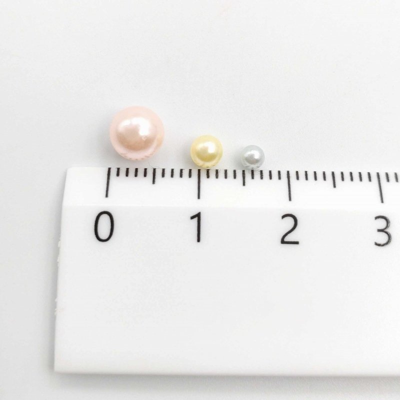 画像3: 穴なし パール 3mm 4mm 6mm 3g ピンク イエロー ホワイト K-071 ミックスパール デコパーツ ハンドメイド アクセサリーパーツ ビーズクラブ (3)