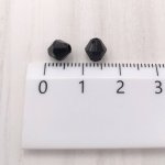 画像2: アクリルビーズ ダイヤカット ブラック 8mm 100個 プラスチックビーズ ソロバン型 そろばん型 多面カット 手芸 ハンドメイド パーツ ビーズクラブ (2)