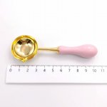 画像2: シーリングワックス スプーン ピンク 105mm 1本 片口 シーリングスタンプ 取っ手付き 桃色 溶かす 溶解用 封蝋 手紙 ギフトカード プレゼント 招待状 ビーズクラブ (2)