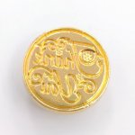 画像3: シーリングワックス スタンプヘッド  「D」Thank you 25mm 1個 シーリングスタンプ 単品 バラ売り 封蝋 手紙 ギフトカード プレゼント 招待状 ビーズクラブ (3)