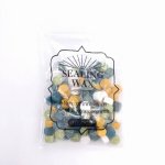 画像4: シーリングワックス ワックスビーズ フォレスト 約100粒セット No.02 シーリングスタンプ 深緑 蒼 黄緑 白色 蝋 封蝋 手紙 ギフトカード プレゼント 招待状 ビーズクラブ (4)