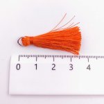 画像5: カラータッセル ブラッドオレンジ 30mm 12個 No.3 オレンジ タッセルパーツ チャーム カン付 フリンジ 房飾り ハンドメイド アクセサリーパーツ ビーズクラブ (5)