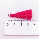 画像5: カラータッセル バービーピンク 30mm 12個 No.6 ピンク タッセルパーツ チャーム カン付 フリンジ 房飾り ハンドメイド アクセサリーパーツ ビーズクラブ (5)