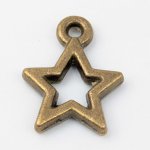画像3: チャーム 星 スター 金古美 K-187 レジン枠 約13×10mm 20個セット アクセサリーパーツ ピアス ネックレス ハンドメイド用素材 ビーズクラブ (3)