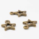 画像4: チャーム 星 スター 金古美 K-187 レジン枠 約13×10mm 20個セット アクセサリーパーツ ピアス ネックレス ハンドメイド用素材 ビーズクラブ (4)