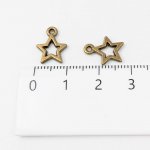 画像5: チャーム 星 スター 金古美 K-187 レジン枠 約13×10mm 20個セット アクセサリーパーツ ピアス ネックレス ハンドメイド用素材 ビーズクラブ (5)