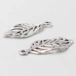 画像5: チャーム リーフ C-004 シルバー 透かし カン付き 10個セット 約29×14mm  アクセサリーパーツ ハンドメイド素材 ビーズクラブ (5)