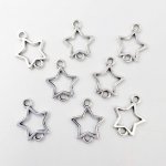 画像5: チャーム スター C-005 空枠 シルバー コネクター 約15×12mm 2カン付き 10個セット ハンドメイド素材 ビーズクラブ (5)
