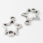 画像3: チャーム スター C-005 空枠 シルバー コネクター 約15×12mm 2カン付き 10個セット ハンドメイド素材 ビーズクラブ (3)