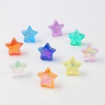 画像4: アクリルビーズ 星型 B-1 ミックスカラー オーロラ加工 約10×11mm 50個セット ハンドメイド アクセサリーパーツ プラスチックビーズ ビーズクラブ (4)