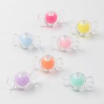 画像4: アクリルビーズ キャンディ型 B-2 ミックスカラー 約9×17mm 50個セット ハンドメイド アクセサリーパーツ プラスチックビーズ ビーズクラブ (4)