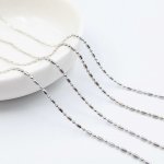 画像1: チェーン ショート&ロングタイプ シルバー 約2m アクセサリーパーツ ハンドメイド素材 ネックレス ペンダント ビーズクラブ (1)