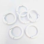 画像3: カラビナ 丸型リング 白 5個セット 外径24mm ホワイト キーホルダー ハンドメイドパーツ 接続金具 接続パーツ ビーズクラブ (3)