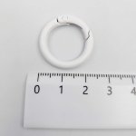 画像2: カラビナ 丸型リング 白 5個セット 外径24mm ホワイト キーホルダー ハンドメイドパーツ 接続金具 接続パーツ ビーズクラブ (2)