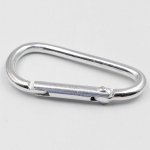 画像4: カラビナ D型 シルバー フックタイプ 5個セット 長さ45mm 銀色 キーホルダー金具 ハンドメイド用 接続金具 接続パーツ ビーズクラブ (4)