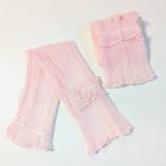 画像4: アームカバー レース生地 ピンク 涼しい 48cm ゆったり 腕カバー 桃色 ロング丈 ひんやり 無地 かわいい 日除け スポーツ おしゃれ レディース ビーズクラブ (4)