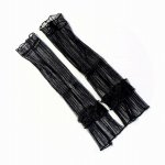 画像1: アームカバー レース生地 ブラック 涼しい 48cm ゆったり 腕カバー 黒色 ロング丈 ひんやり 無地 かわいい 日除け スポーツ おしゃれ レディース ビーズクラブ (1)