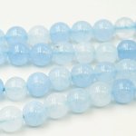 画像3: アクアマリン ラウンド 6mm 天然石 連売り 1連37cm 60粒 藍石 ビーズ パワーストーン 青 ブルー 水色 ハンドメイドパーツ ブレスレット 数珠 ネックレス ピアス リング ビーズクラブ (3)