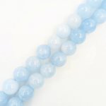 画像5: アクアマリン ラウンド 8mm 天然石 連売り 1連37cm 47粒 藍石 ビーズ パワーストーン 青 ブルー 水色 ハンドメイドパーツ ブレスレット 数珠 ネックレス ピアス リング ビーズクラブ (5)