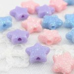 画像5: アクリルビーズ 星型 B-11 ラメ グリッター 約10mm 10個セット ハンドメイド アクセサリーパーツ プラスチックビーズ ビーズクラブ (5)