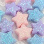 画像3: アクリルビーズ 星型 B-11 ラメ グリッター 約10mm 10個セット ハンドメイド アクセサリーパーツ プラスチックビーズ ビーズクラブ (3)