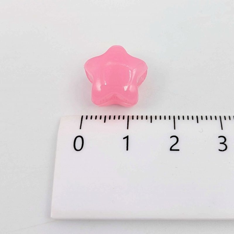 画像2: アクリルビーズ 星型 B-15 パステルカラー ぷっくり 約14mm 30個セット 大きめ穴 ポニービーズハンドメイド アクセサリーパーツ プラスチックビーズ ビーズクラブ (2)