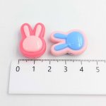 画像2: アクリルビーズ ウサギ型 B-19 カラフル 約24mm 10個セット ハンドメイド アクセサリーパーツ プラスチックビーズ ビーズクラブ (2)