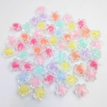 画像1: アクリルビーズ 花型 B-21 ミックスカラー 約12mm 50個セット フラワー ハンドメイド アクセサリーパーツ プラスチックビーズ ビーズクラブ (1)