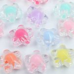 画像3: アクリルビーズ 花型 B-21 ミックスカラー 約12mm 50個セット フラワー ハンドメイド アクセサリーパーツ プラスチックビーズ ビーズクラブ (3)